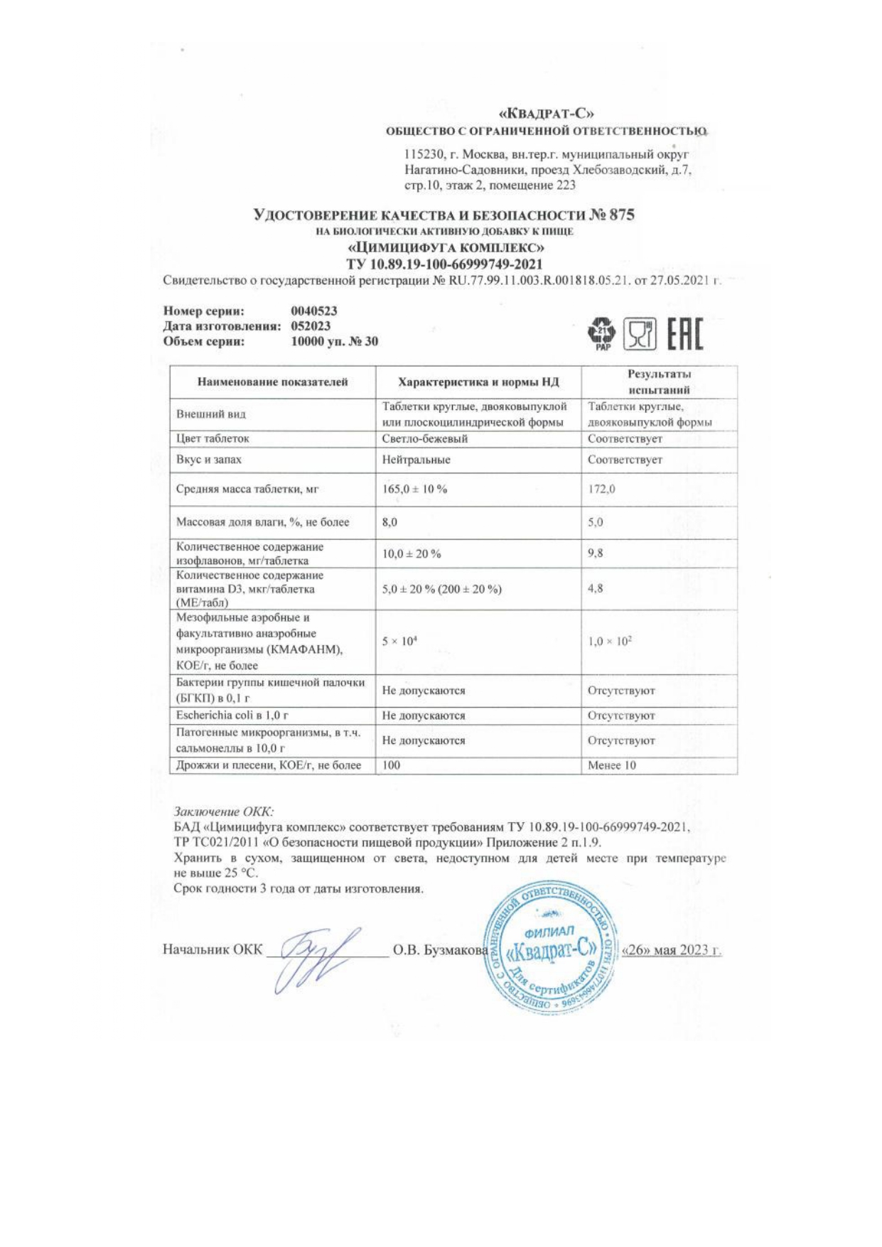 Паспорт №052023